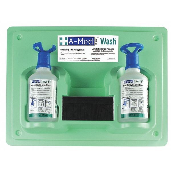A-Med Genuine First Aid Eyewash Station in Green - 5020-0301