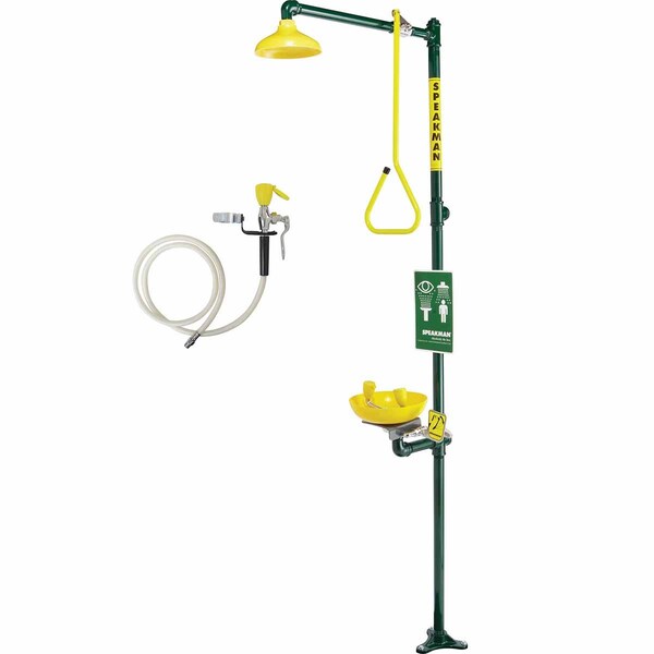 Speakman Combination Emergency Station W/ Plastic Bowl Eye/face Wash - SE-695-HS