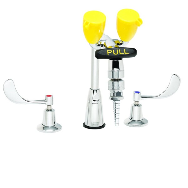 Speakman Eyewash/Faucet Combination, Faucet Mount, 9.5 H, Chrome & Yellow - SEF-1800-ST