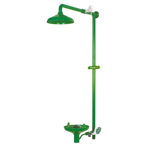Hughes Safety Showers Lab Combination Shower, Wall Mount, Stainless Steel - L33GS34G