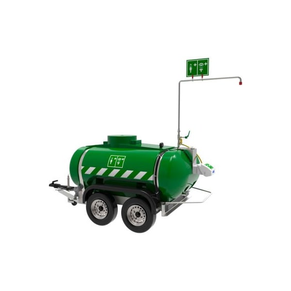 Justrite Hughes Mobile Self-Contained Emergency Safety Shower, Immersion Heated, 528 Gal, MHW2000-1 - MHW2000-1