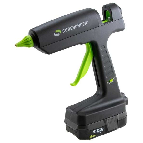 Surebonder Glue Gun, L, 9 in 18V, 120 W, 1.5 lb/hr Output - HYBRID-120KIT