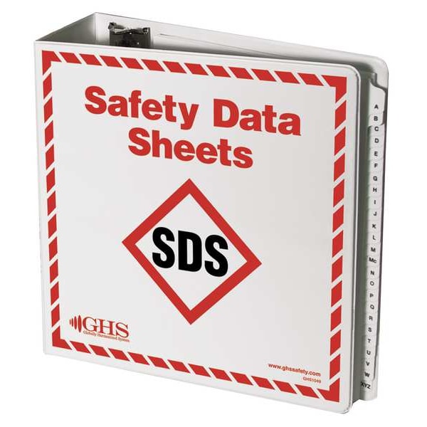 Ghs Safety SDS Binder, With A-Z Dividers - GHS1049