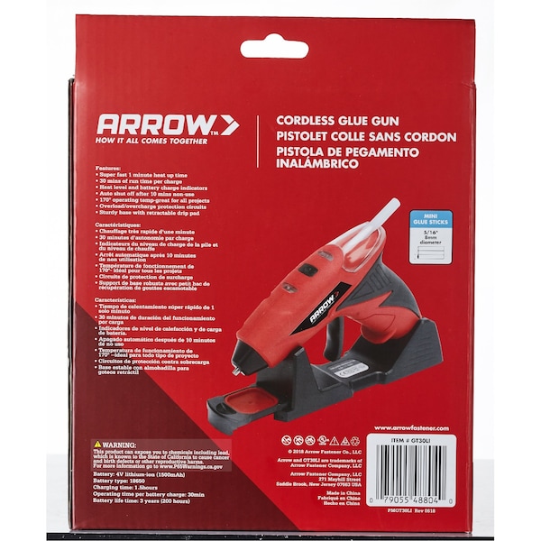 Arrow Fastener Cordless Glue Gun - GT30LI