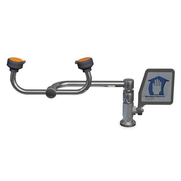 Watersaver Plumbed Eyewash, Counter Mount, Plumbed, 11 in H., 13 in W - EW806