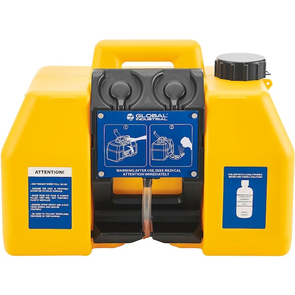 Global Industrial Gravity Fed Portable Eyewash Station, 9 Gallon - 708606
