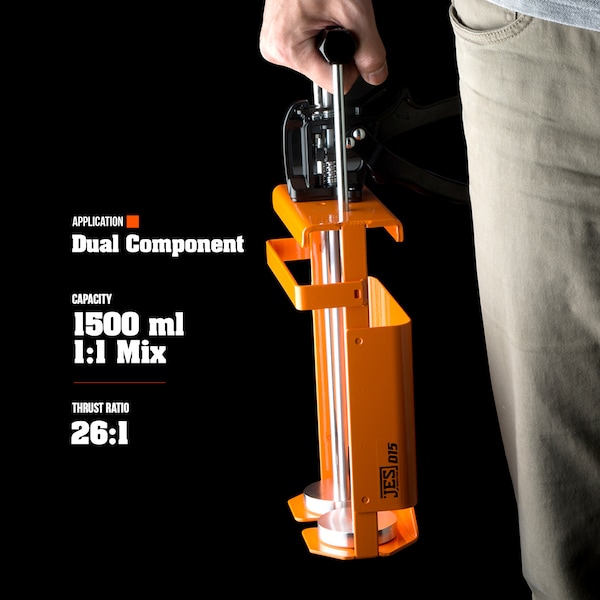 Jes Innovations 1500 ml (1:1) 26:1 High Thrust Dual Component Cartridge Gun - D15