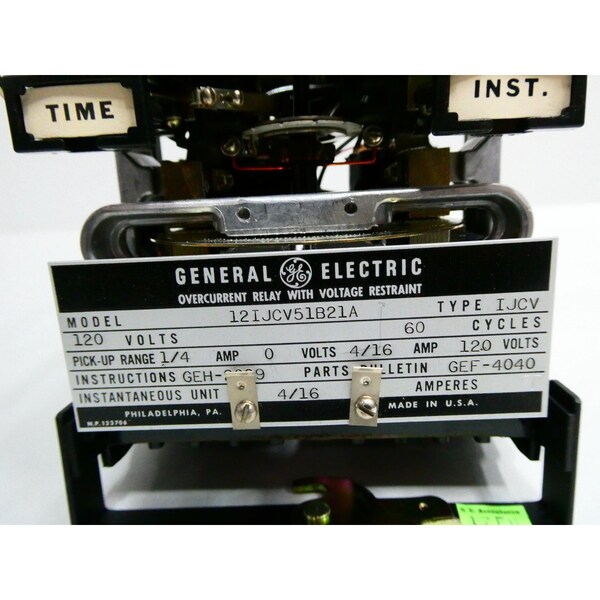 SOBRECORRIENTE CON RESTRICCIÓN DE VOLTAJE 120V-AC OTRO RELÉ - 12IJCV51B21A