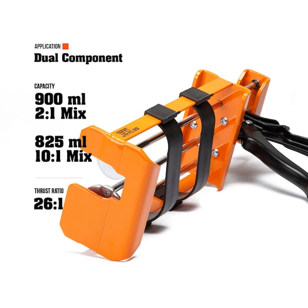 Jes Innovations 900 ml (2:1) 26:1 High Thrust Dual Component Cartridge Gun - D9