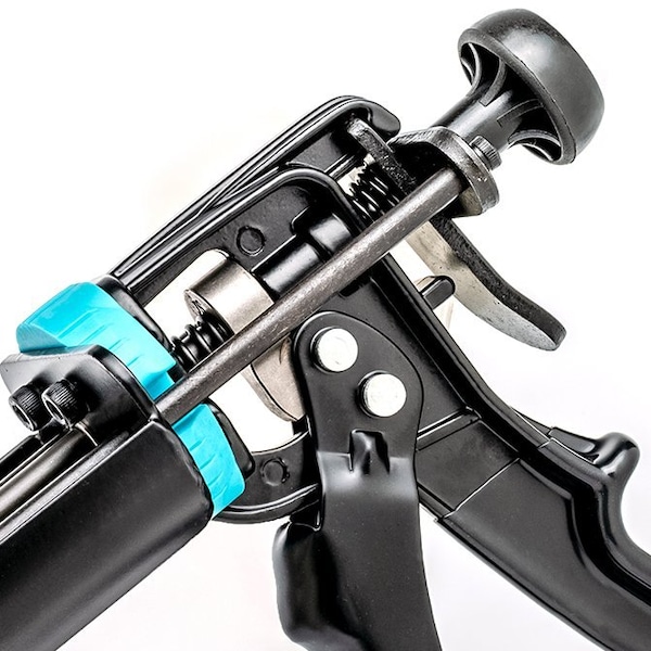 Irion-America Professional Grade Dual Component Caulk Gun, Black/Turquoise - 900093