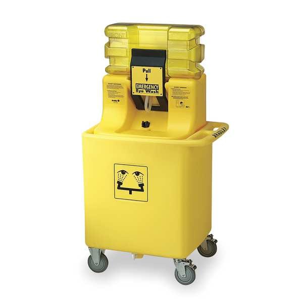 Bradley Eyewash Station Waste Container, Polyethylene, Yellow, For Use With, Eyewash Station - S19-399