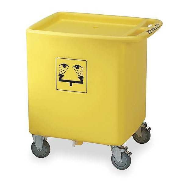 Bradley Eyewash Station Waste Container, Polyethylene, Yellow, For Use With, Eyewash Station - S19-399
