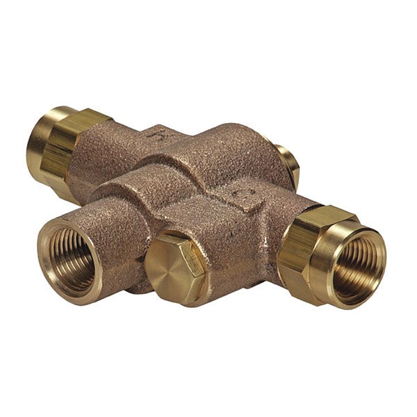 Haws Emergency Mixing Valve, Brass, Yellow, For Use With, Single Eyewash - 9201EW