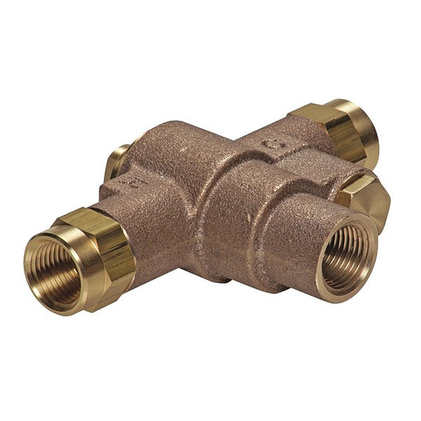 Haws Emergency Mixing Valve, Brass, Yellow, For Use With, Single Eyewash - 9201EW