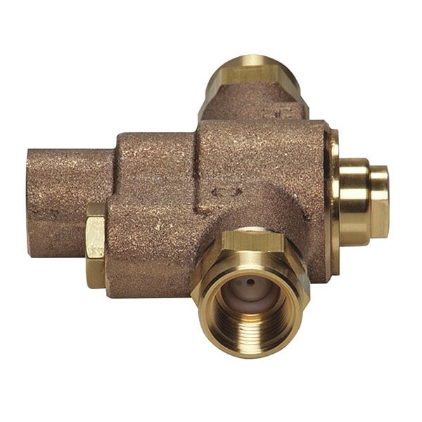 Haws Emergency Mixing Valve, Brass, Yellow, For Use With, Single Eyewash - 9201EW