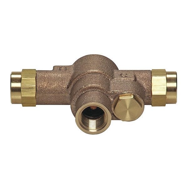 Haws Emergency Mixing Valve, Brass, Yellow, For Use With, Single Eyewash - 9201EW