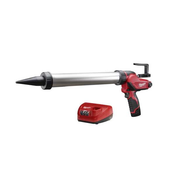 Milwaukee Tool M12 20oz. Aluminum Barrel Sausage Style Caulk and Adhesive Gun Kit - 2442-21