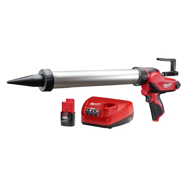 Milwaukee Tool M12 20oz. Aluminum Barrel Sausage Style Caulk and Adhesive Gun Kit - 2442-21