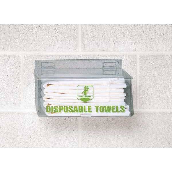 Zoro Select Disposable Bath Towels, Paper, White, For Use With, Emergency Shower Stations - 25340