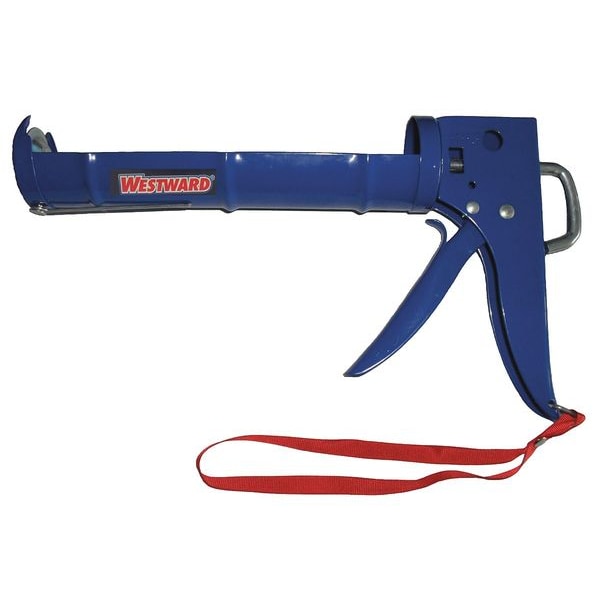 Westward Dripless Manual Caulk Gun, For 10 oz Container Size, 7:1, Half Barrel Frame - 13J311