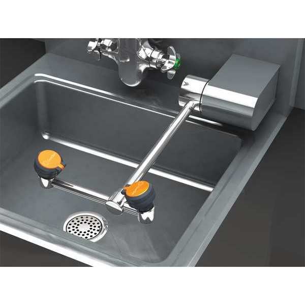 Guardian Equipment Plumbed Eyewash, Wall Mount, Plumbed, 14 3/4 in H., 6 1/2 in W - G1848LH-L