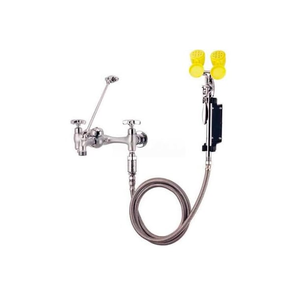 Speakman Speakman Eyesaver Service Sink Faucet with Fixed Mount Eyewash, Chrome & Yellow - SEF-9000-FM