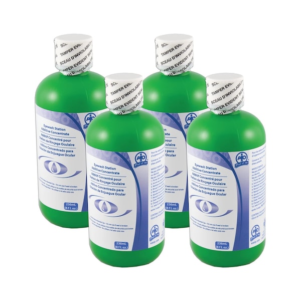 Hughes Safety Eye Wash Additive Solution, 8 oz Bottle, For Use with Self-Contained and Portable Models, Canada - ADDR4PKCAN