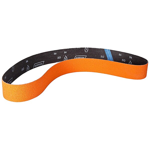 Norton Abrasives Sanding Belt, Coated, Ceramic, 120 Grit, Medium, Blaze R980P, Blaze - 66261042738