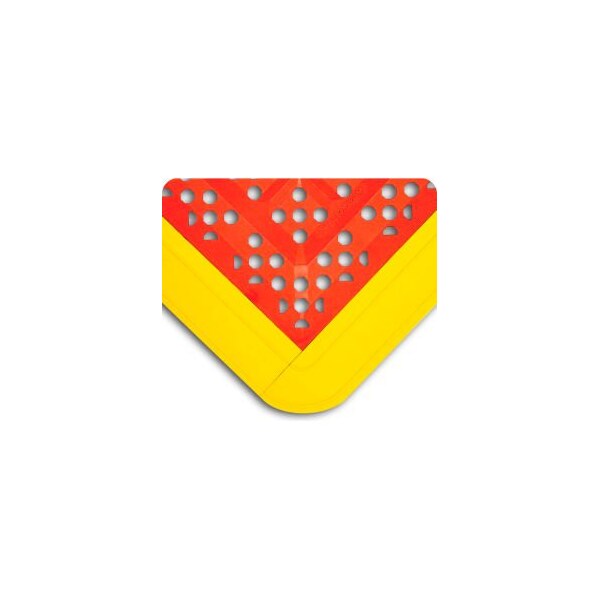 Tennesee Mat Co Wearwell F.I.T. Emergency Shower Mat Kit 5/8in Thick 2.25' x 2.5' Red/Yellow Edging - 546.58X27X30RDYL