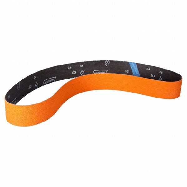 Norton Abrasives Sanding Belt, Coated, Ceramic, 100 Grit, Medium, Blaze R980P, Blaze - 66261041380