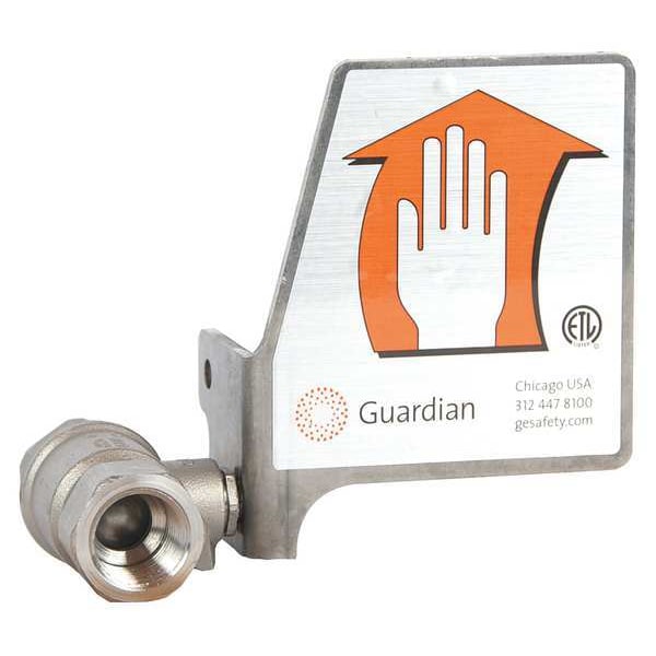 Guardian Equipment Ball Valve, Stainless Steel, Silver, For Use With, Eyewash, Shower with Eyewash - AP620111H