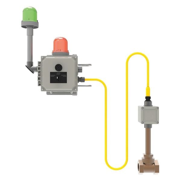 Bradley Emergency Signaling System, Galvanized Steel, Amber/Gray/Green, For Use With, Shower, Eyewash - S19-324DG