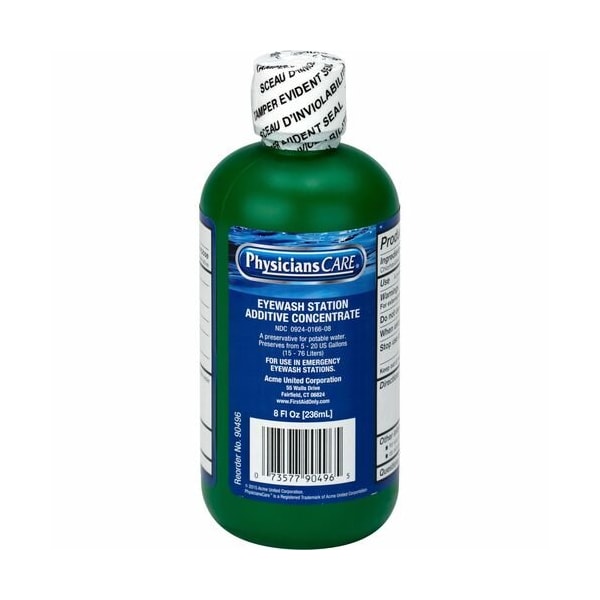 First Aid Only Eyewash Additive, Concentrate, 8 oz, CL - FAO90496