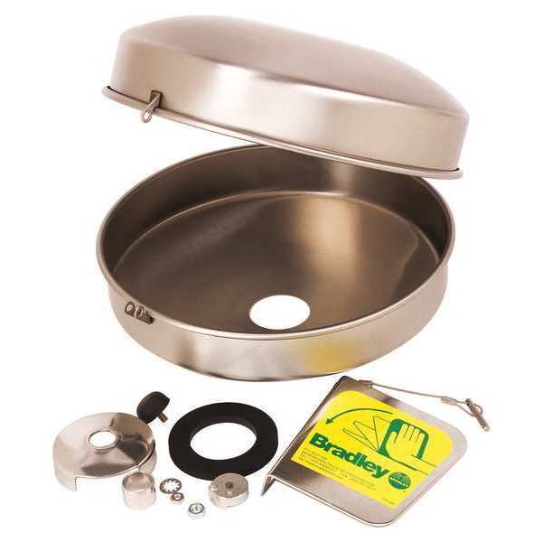 Bradley Retrofit Dust Cover w/Bowl, Stainless Steel, Silver, For Use With, Eyewash - S45-2396