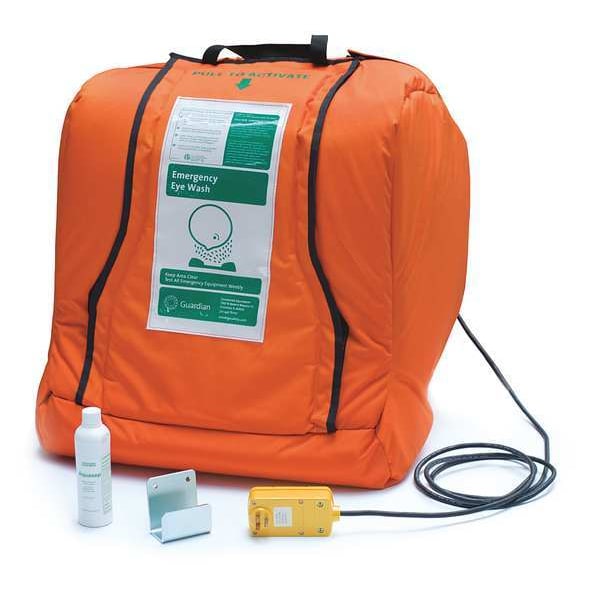 Guardian Equipment Eyewash Station, Gravity-Fed, 16 gal Tank Capacity, Counter, Wall Mount, Portable, 23 in H. - G1540HTR