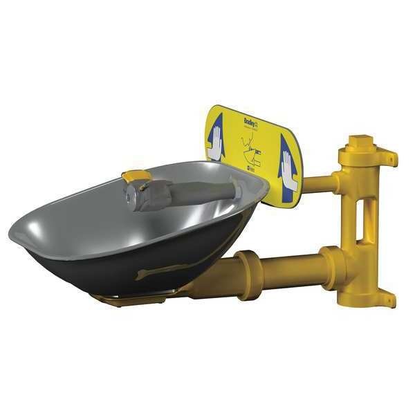 Bradley Plumbed Eyewash, Wall Mount, Plumbed, 14 2/3 in H., 15 11/12 in W - S19224B