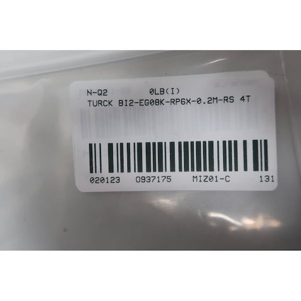 Sensor de proximidad Turck 1030VDC, BI2EG08KRP6X02MRS 4T - BI2-EG08K-RP6X-0.2M-RS 4T