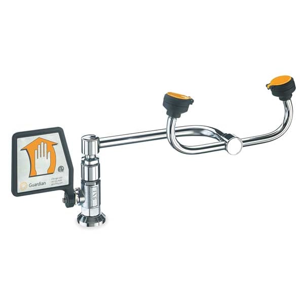 Guardian Equipment Plumbed Eyewash, Counter Mount, Plumbed, 8 1/4 in H., 17 5/12 in W - G1806LH