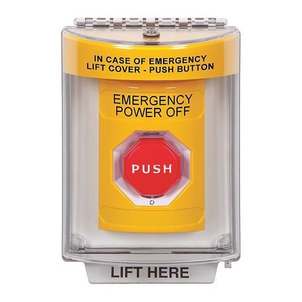 Botón de Apagado de Emergencia de Tecnología de Seguridad Internacional, 2-7/8" D - SS2249PO-EN