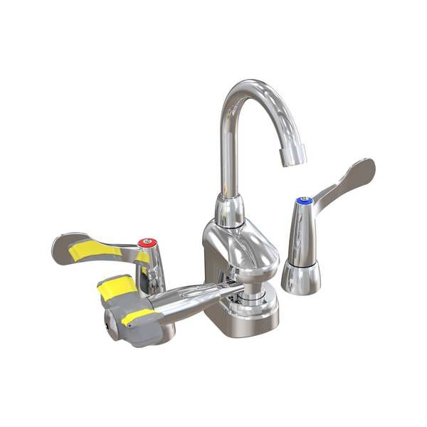 Bradley Plumbed Eyewash, Brass, Silver, For Use With, Emergency Eyewash - S19-505W