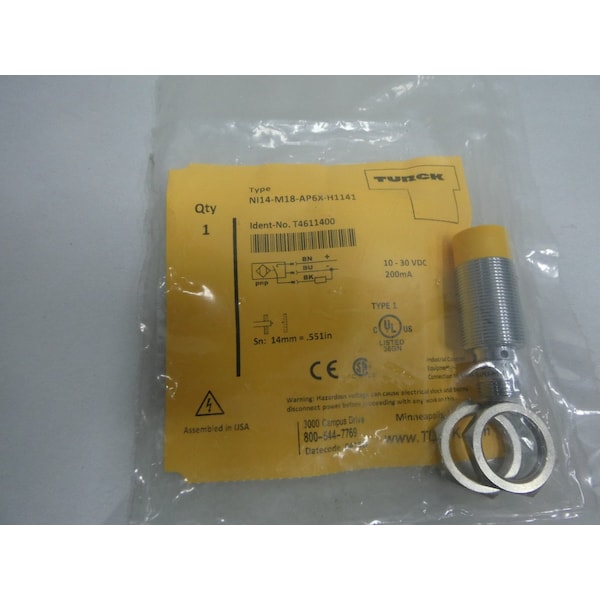 SENSOR DE PROXIMIDAD INDUCTIVO DE 10-30V-DC - NI14-M18-AP6X-H1141