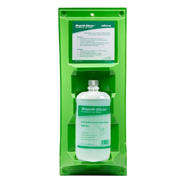 Sellstrom Rapid-Clear Portable Eyewash Station, Single Bottle Type, 32 oz. - S90332