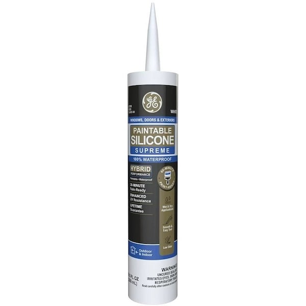 Ge Silicone II GE7000 Silicone Caulk, White, 30 to 150 deg F, 101 oz Cartridge - 2867507