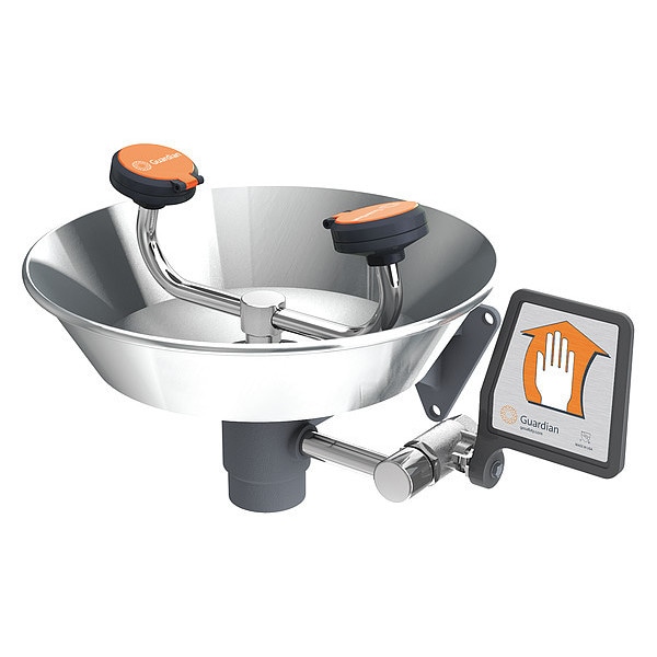 Guardian Equipment Plumbed Eyewash, Wall Mount, Plumbed, 6 11/12 in H., 15 2/3 in W - G1750