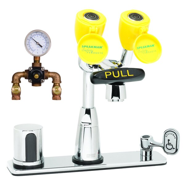 Speakman Comb Eyewash Sensor Faucet Tepid H2O - SEF-1825-TW