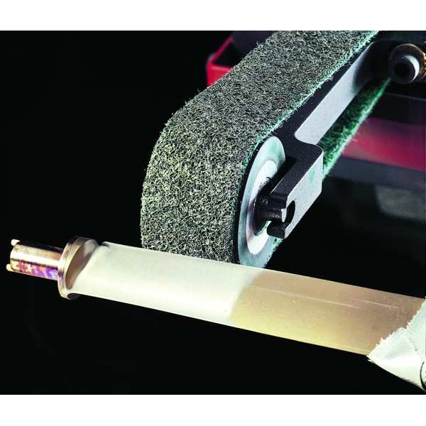 Scotch-Brite Sanding Belt, 3 1/2 in W, 15 1/2 in L, Non-Woven, Aluminum Oxide, Not Applicable Grit, Very Fine - 7000028436