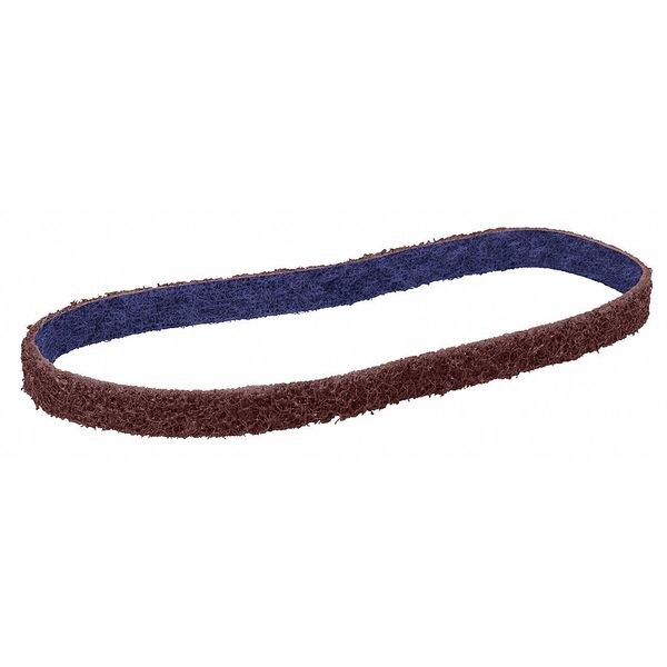 Scotch-Brite Surface-Conditioning Belt, 1/2 in W, 24 in L, Non-Woven, Aluminum Oxide, Not Applicable Grit, DF-BL - 7000121129