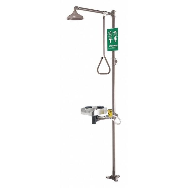 Speakman Emergency Shower Combination, Floor Mounted, 91.75 H., 15.0 W - SE-1255