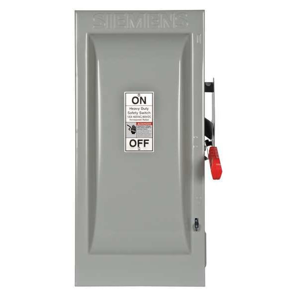 Interruptor de Seguridad con Fusible Siemens, Heavy Duty, 600V AC, 3PST, 100 A, NEMA 1 - HF363
