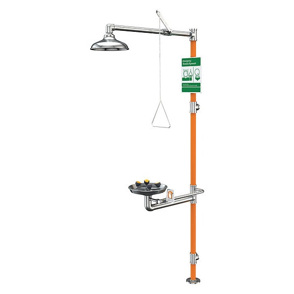 Guardian Equipment Drench Shower With Face/Eyewash, 96 In. H - GBF1994